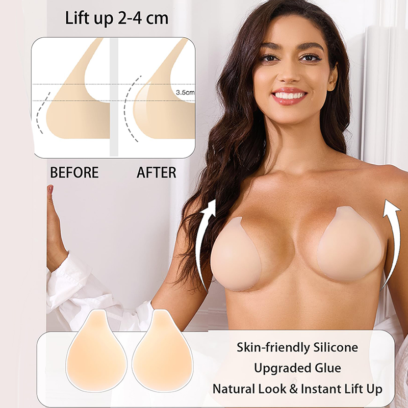 Strapless Bra Backless - 1/2 Pairs Vrouwen Kleverige Beha Push