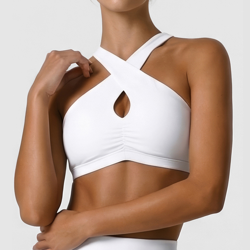 Sports Bra High Impact - Dames zacht sportondergoed effen kleur hoge