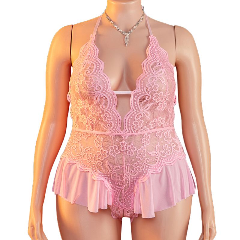 Lace Teddy Lingerie - Plus Size 1XL-4XL Teddy perspectief Sexy